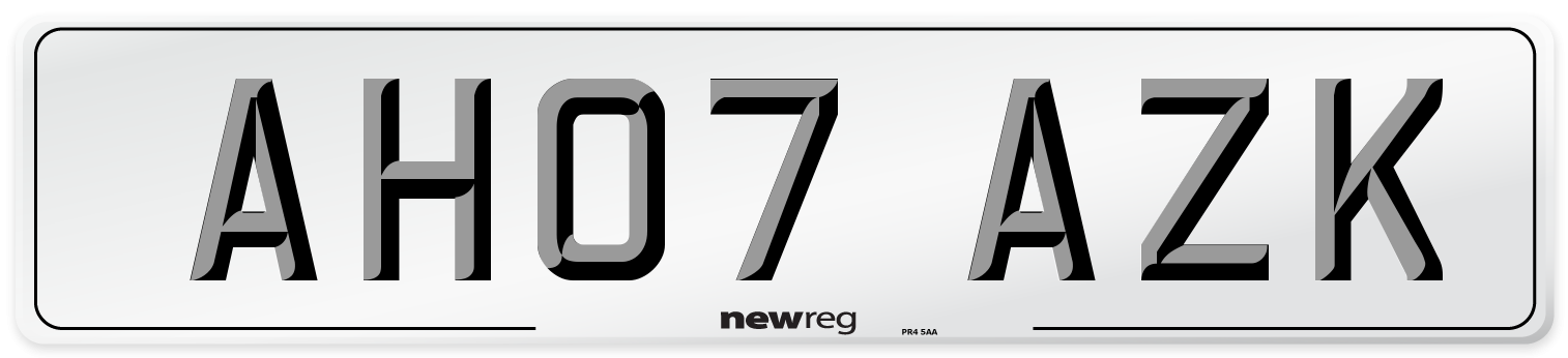 AH07 AZK Number Plate from New Reg